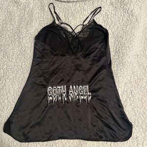 Goth Angel Black Lace Cami dress